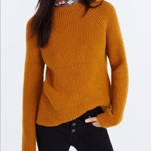 Yellow Madewell Northfield Mockneck Sweater